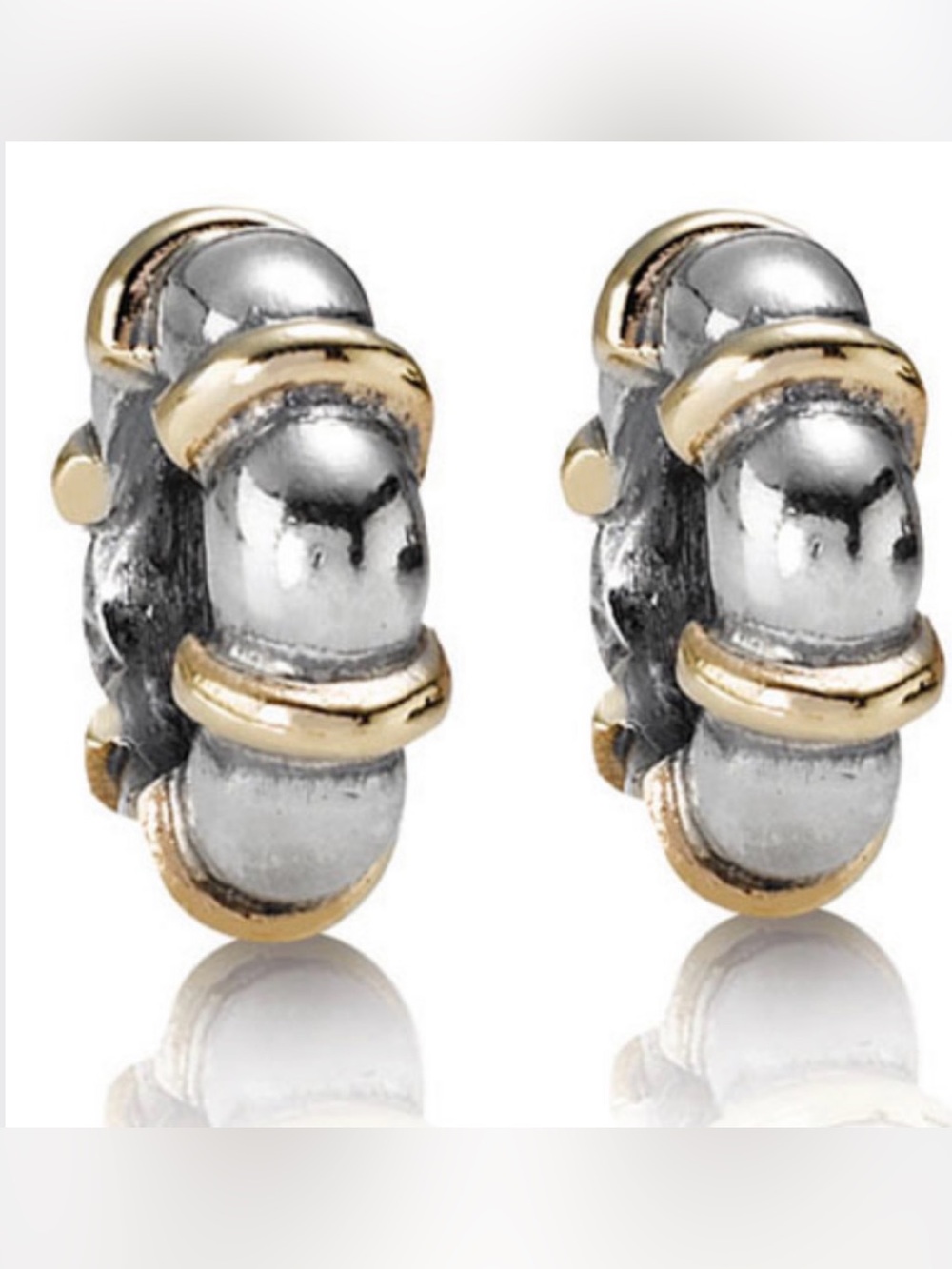 Pandora Two-Tone Silver and Gold Bracelet Charm RETIRED